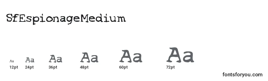 Размеры шрифта SfEspionageMedium