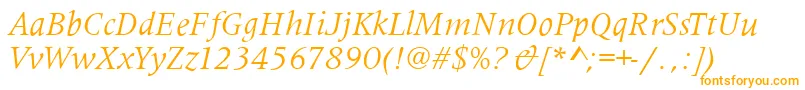 MetaphorItalic Font – Orange Fonts on White Background