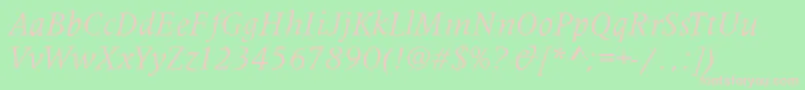 MetaphorItalic Font – Pink Fonts on Green Background