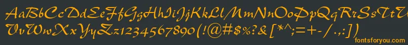 NewBerolinaMt Font – Orange Fonts on Black Background
