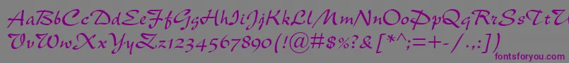 NewBerolinaMt Font – Purple Fonts on Gray Background