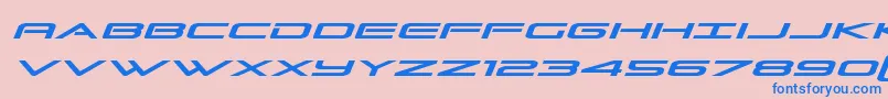 Grandsportsemital Font – Blue Fonts on Pink Background
