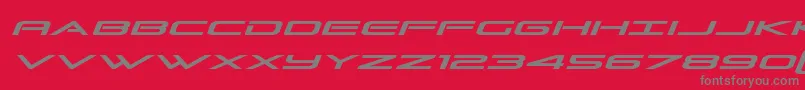 Grandsportsemital Font – Gray Fonts on Red Background