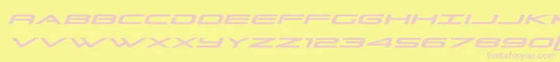 Grandsportsemital Font – Pink Fonts on Yellow Background