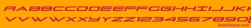 Grandsportsemital Font – Red Fonts on Orange Background