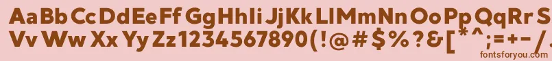 MadeGoodtimeGroteskPersonalUse Font – Brown Fonts on Pink Background