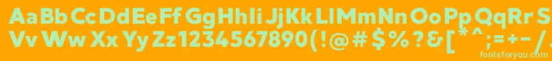 MadeGoodtimeGroteskPersonalUse Font – Green Fonts on Orange Background