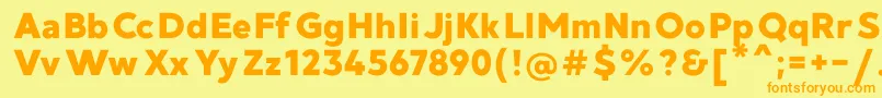 MadeGoodtimeGroteskPersonalUse Font – Orange Fonts on Yellow Background