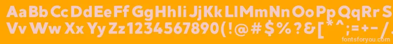 MadeGoodtimeGroteskPersonalUse Font – Pink Fonts on Orange Background