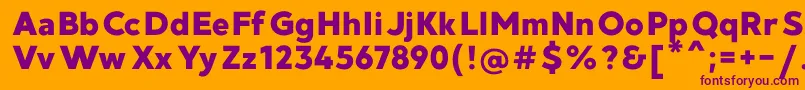 MadeGoodtimeGroteskPersonalUse Font – Purple Fonts on Orange Background