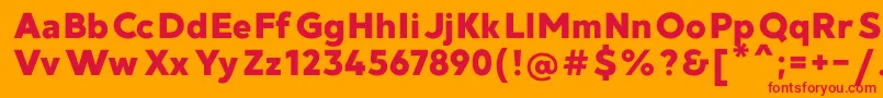 フォントMadeGoodtimeGroteskPersonalUse – オレンジの背景に赤い文字