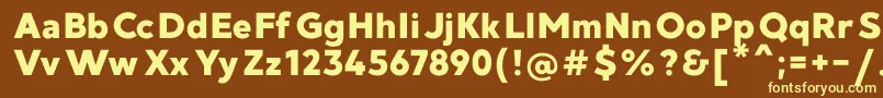 MadeGoodtimeGroteskPersonalUse Font – Yellow Fonts on Brown Background