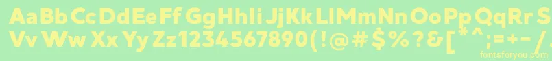 MadeGoodtimeGroteskPersonalUse Font – Yellow Fonts on Green Background