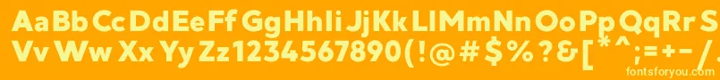 MadeGoodtimeGroteskPersonalUse Font – Yellow Fonts on Orange Background
