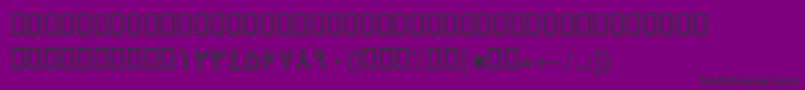 フォントBTraffic – 紫の背景に黒い文字