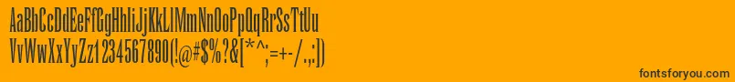 RunicmtstdCondensed-Schriftart – Schwarze Schriften auf orangefarbenem Hintergrund