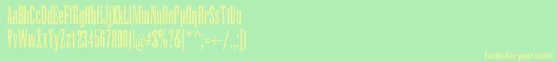 RunicmtstdCondensed Font – Yellow Fonts on Green Background