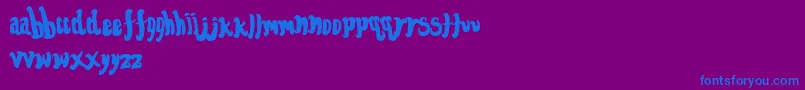 Fontforthedumped Font – Blue Fonts on Purple Background