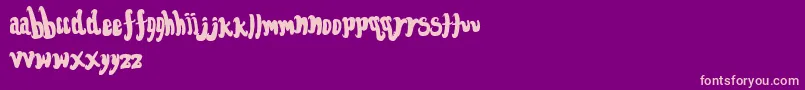 Fontforthedumped Font – Pink Fonts on Purple Background