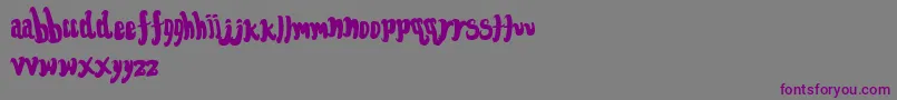 Fontforthedumped Font – Purple Fonts on Gray Background