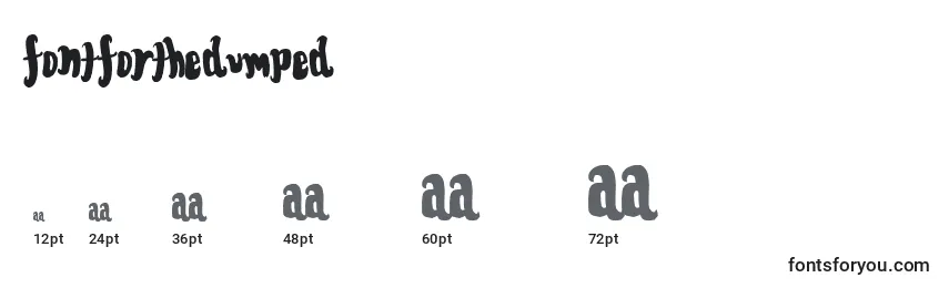 Fontforthedumped Font Sizes