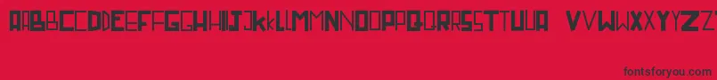 Miniruss Font – Black Fonts on Red Background