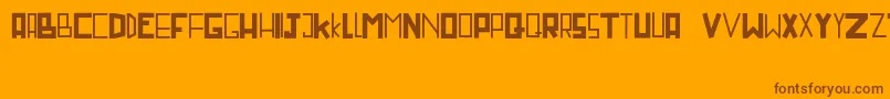 Шрифт Miniruss – коричневые шрифты на оранжевом фоне