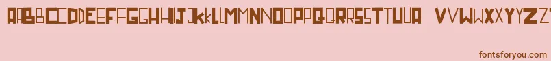 Miniruss Font – Brown Fonts on Pink Background