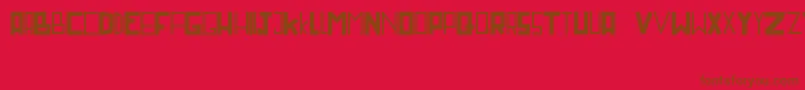 Czcionka Miniruss – brązowe czcionki na czerwonym tle