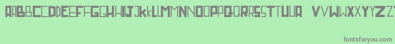 Miniruss Font – Gray Fonts on Green Background