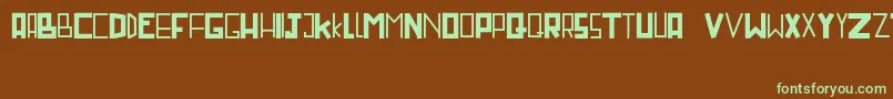 Miniruss Font – Green Fonts on Brown Background