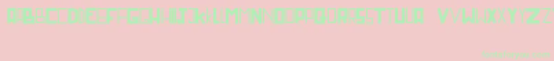 Miniruss Font – Green Fonts on Pink Background