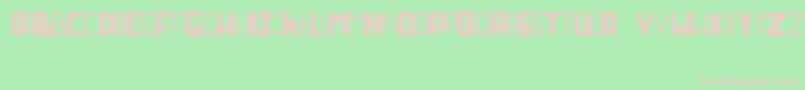 Miniruss Font – Pink Fonts on Green Background