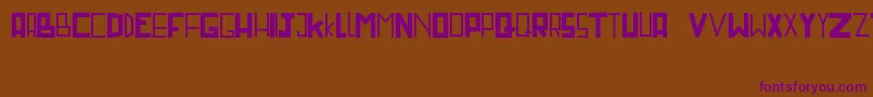 Miniruss Font – Purple Fonts on Brown Background