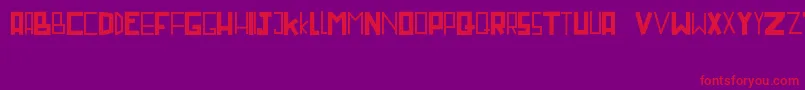 Minirussフォントについての詳細 フォントMiniruss – 紫の背景に赤い文字