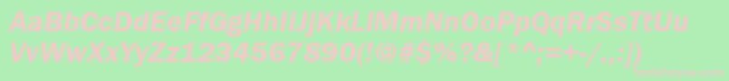 FranklinGothicDemiРљСѓСЂСЃРёРІ Font – Pink Fonts on Green Background