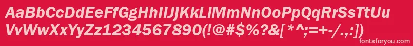 FranklinGothicDemiРљСѓСЂСЃРёРІ Font – Pink Fonts on Red Background