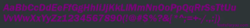 FranklinGothicDemiРљСѓСЂСЃРёРІ Font – Purple Fonts on Black Background
