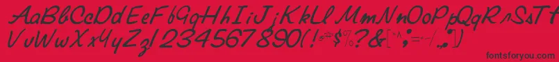 Elainefont81RegularTtcon Font – Black Fonts on Red Background