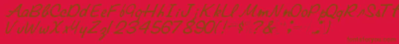 Шрифт Elainefont81RegularTtcon – коричневые шрифты на красном фоне