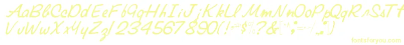 Elainefont81RegularTtcon Font – Yellow Fonts on White Background