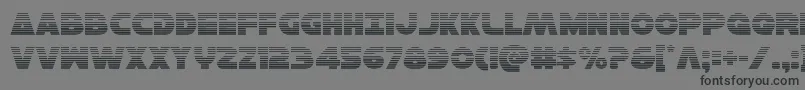 フォントHansolov3grad – 黒い文字の灰色の背景