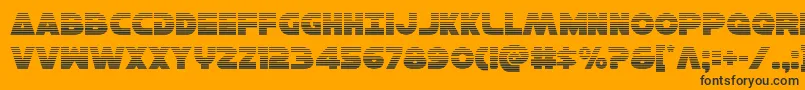 Hansolov3grad Font – Black Fonts on Orange Background