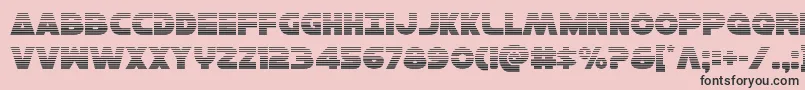 Hansolov3grad-Schriftart – Schwarze Schriften auf rosa Hintergrund