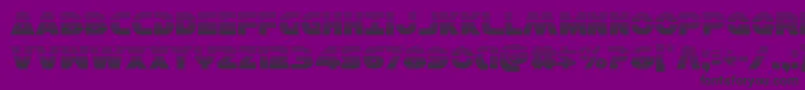 Hansolov3grad-Schriftart – Schwarze Schriften auf violettem Hintergrund