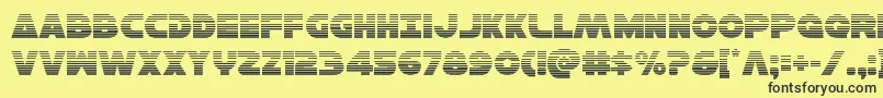 Шрифт Hansolov3grad – чёрные шрифты на жёлтом фоне