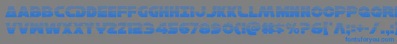 Hansolov3grad Font – Blue Fonts on Gray Background