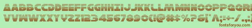 Hansolov3grad Font – Brown Fonts on Green Background