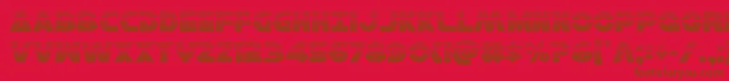 Hansolov3grad-fontti – ruskeat fontit punaisella taustalla