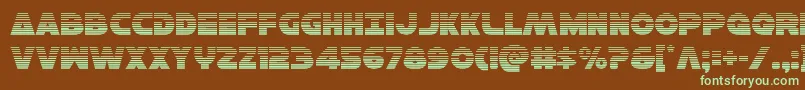 Hansolov3grad-fontti – vihreät fontit ruskealla taustalla